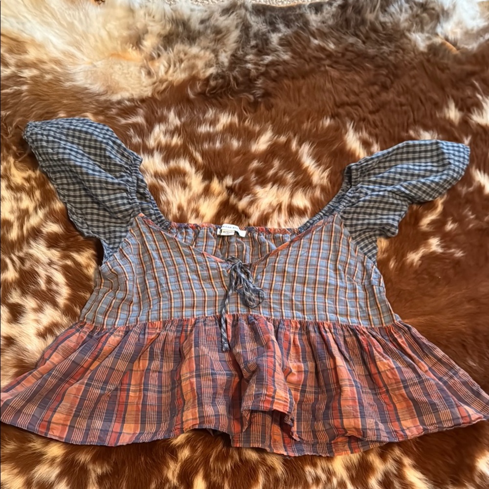 American Eagle Outfitters plaid crop top